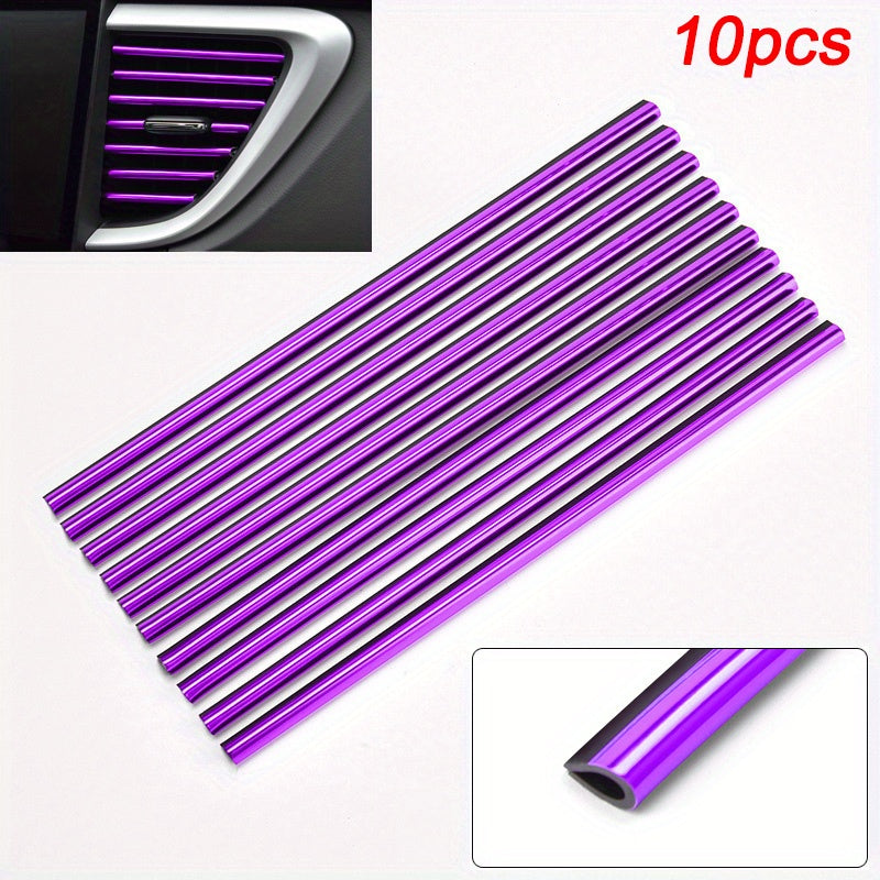Car Interior Decoration U-Shaped Chrome Plated Air Outlet Strip