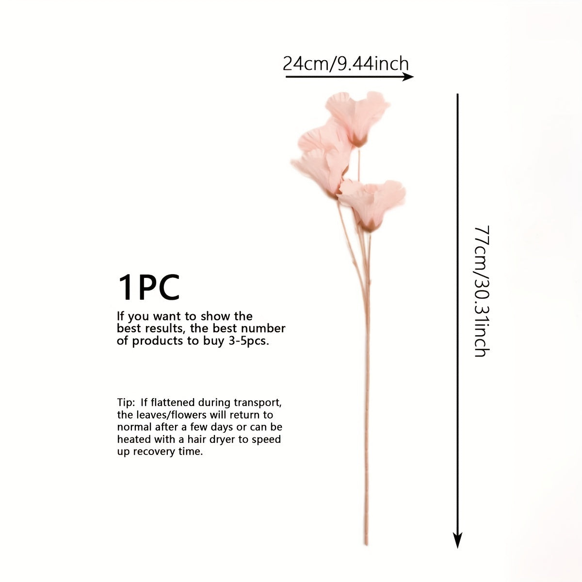 Artificial Flower Arrangement Morning Glory Flower Display 30 Inches for Home Office Wedding