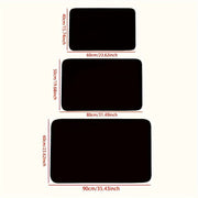 Приглашающая коврик для входа - одинарный в элегантном черном цвете с белым текстом, устойчив к пятнам, противоскользящий, легкий в переноске, моется в машине, плетен из мягкого полиэстера, машинной работы прямоугольной формы с толстым слоем поролона