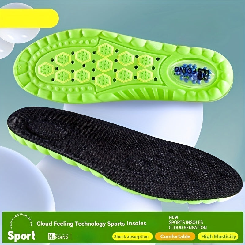 Unisex 4D Cloud Sport Insoles Air Cushion Shock Absorption Breathable