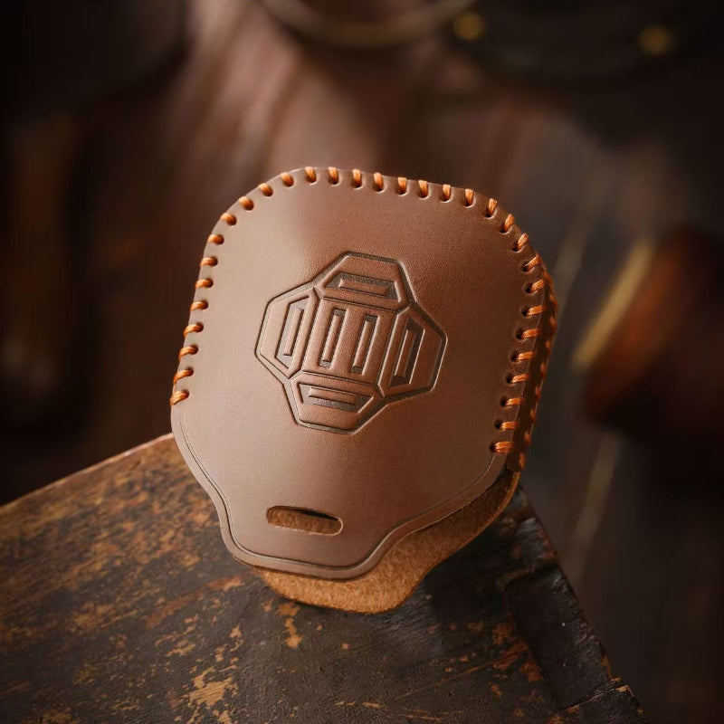 Universal Leather Car Remote Key Fob Cover with Keyring for Car Model Accessories