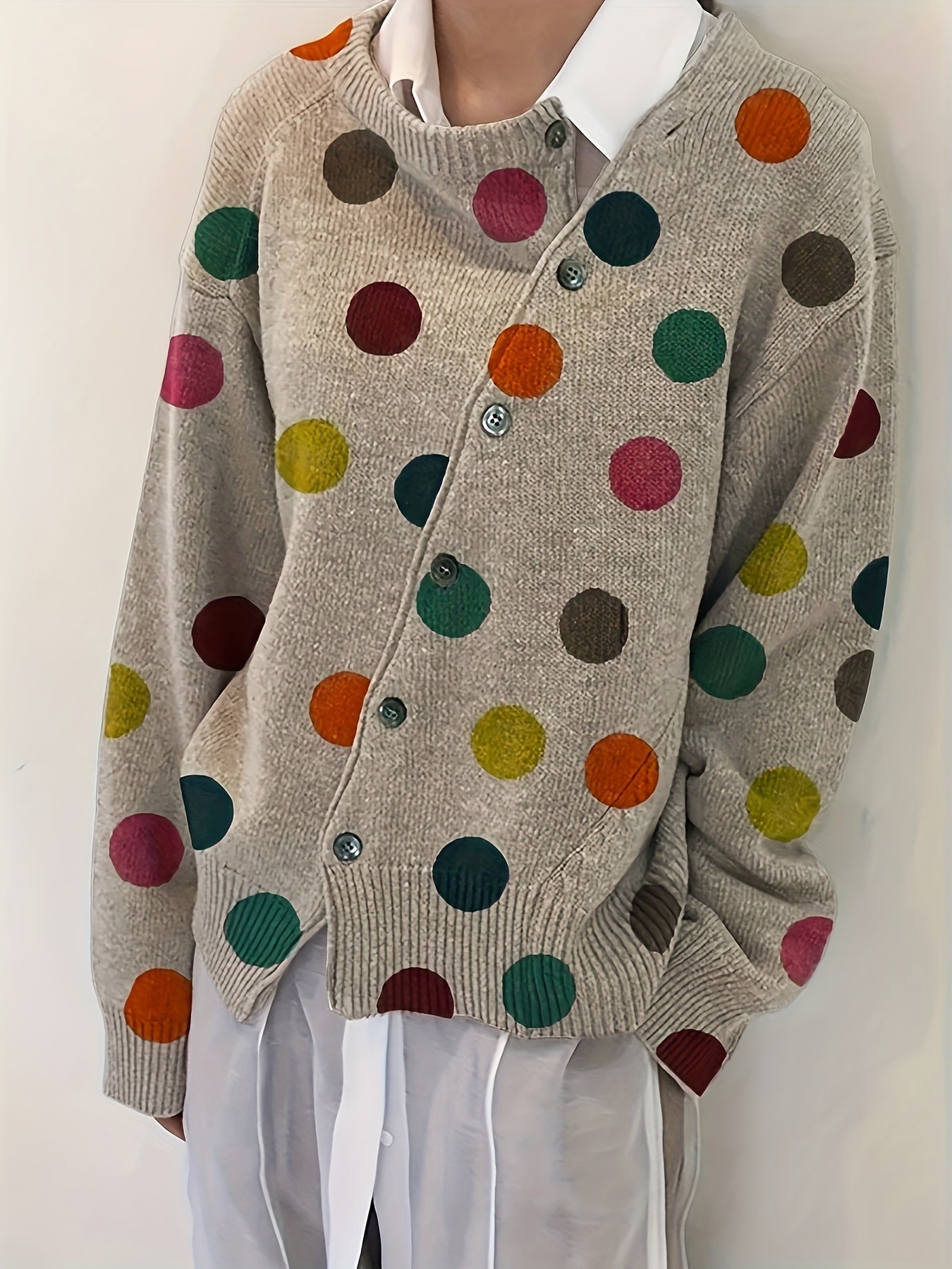 Women's Plus Size Crew Neck Pullover Sweater Color Block Knit Polyester