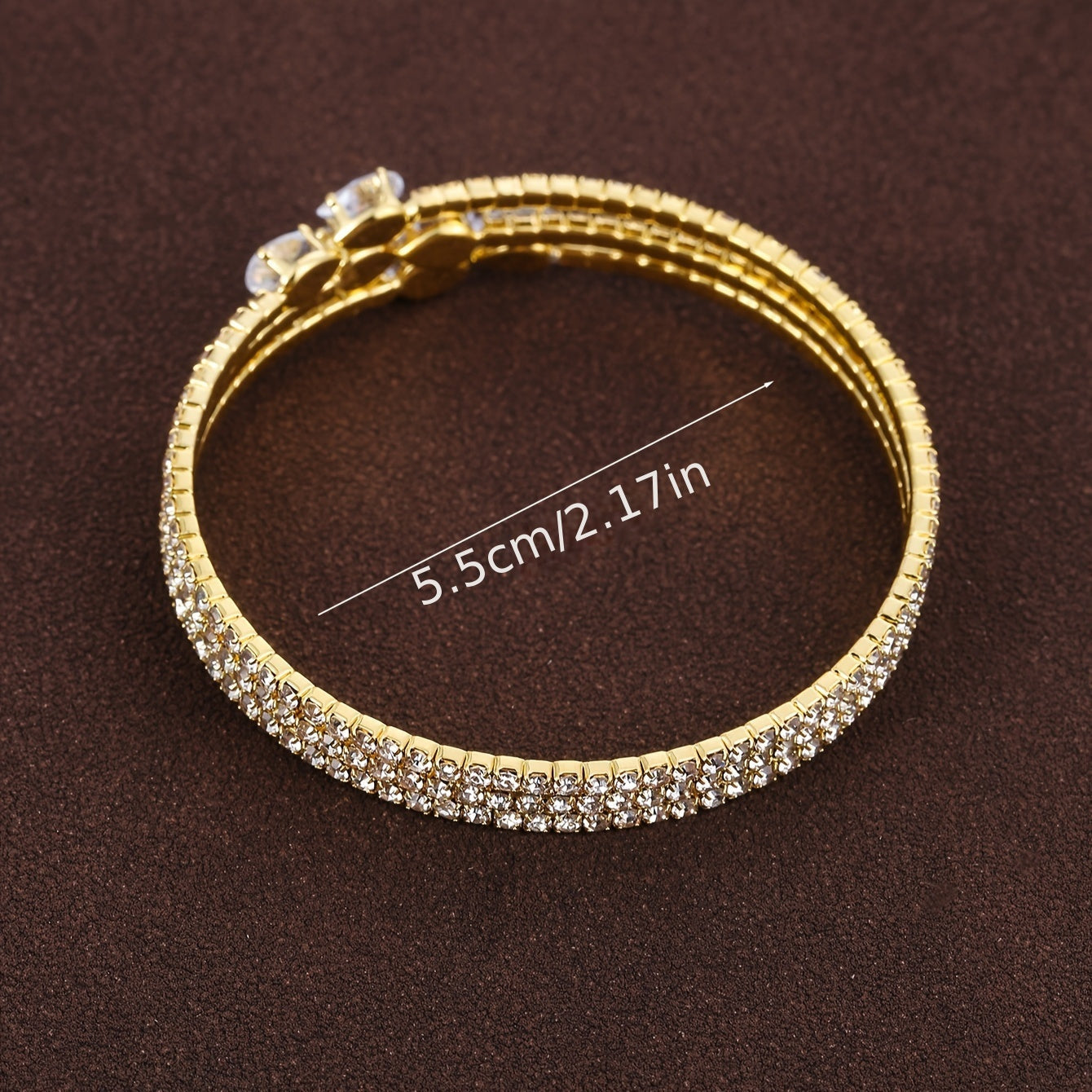 Women's Multi-Layer Water Droplet Bracelet with Synthetic Zirconia