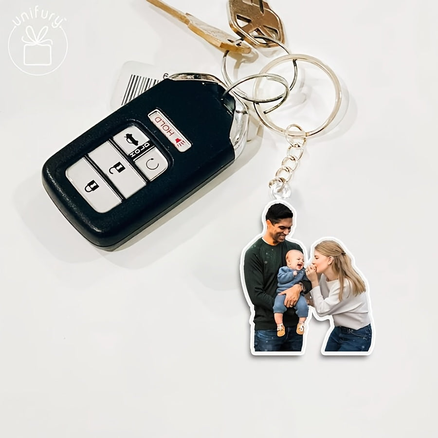 Llavero personalizado de pareja en acrílico, regalo personalizado para aniversario