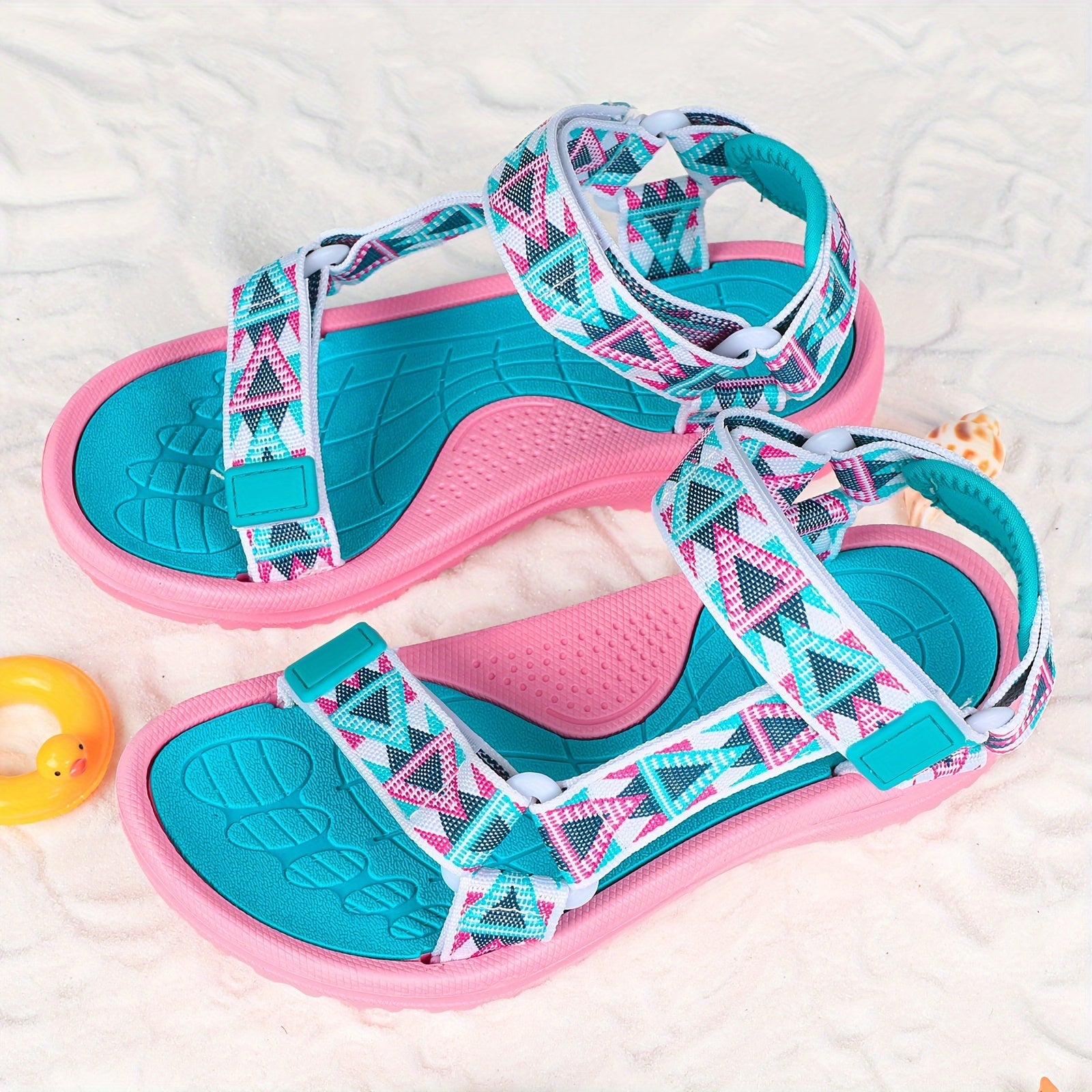 Sandalias deportivas de dedo abierto para niñas, ligeras, transpirables y casuales para actividades al aire libre