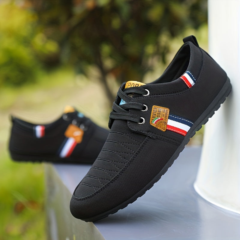 Men's Canvas Loafers Lightweight Breathable Non-Slip Casual Shoes for Outdoor Activities