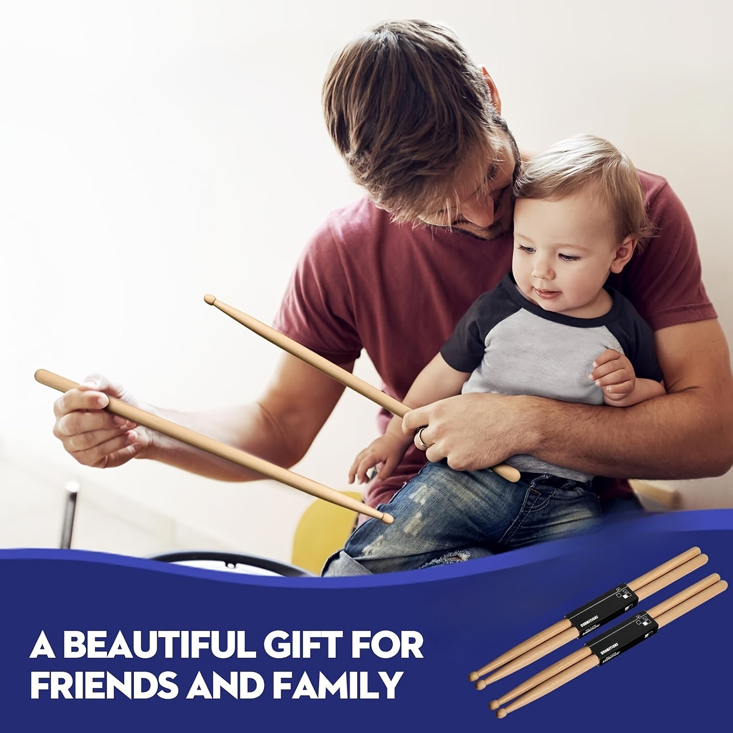 Maple Drumsticks 5A 7A 16in 15.5in Practice Jazz DIY Professional