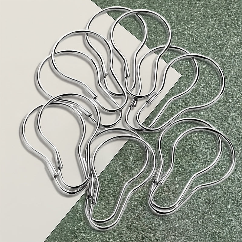 Juego de ganchos para cortina de ducha en 12, 24 o 48 piezas con cuerpo ligero de hierro