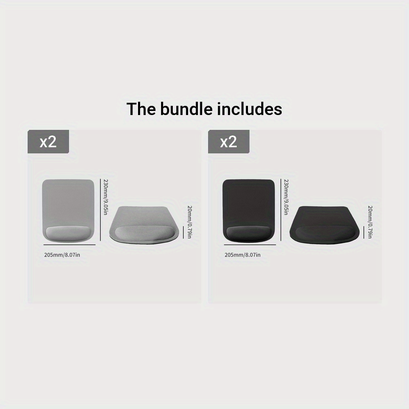 Solid Color Computer Wrist Support Pad with Mouse Pad and Hand Rest for Office Use