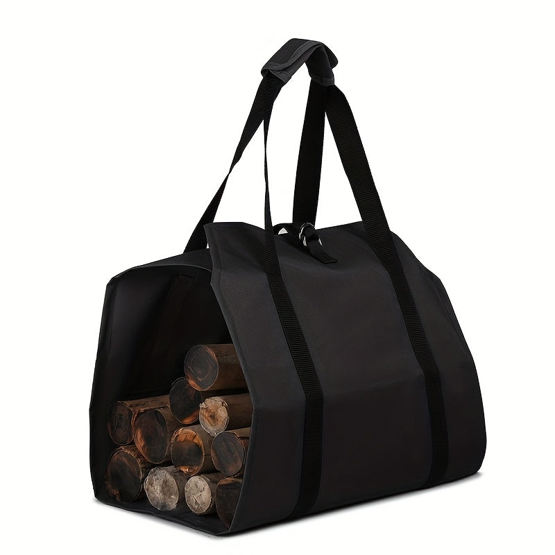 Durable PVC Firewood Carrier Bag Heavy Duty Log Tote for Camping and Firewood Transport