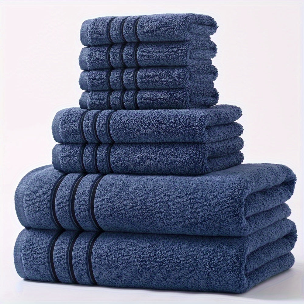 Set of 8 Cotton Towels Bath Hand Face Assorted Sizes Home Bathroom Accessories
