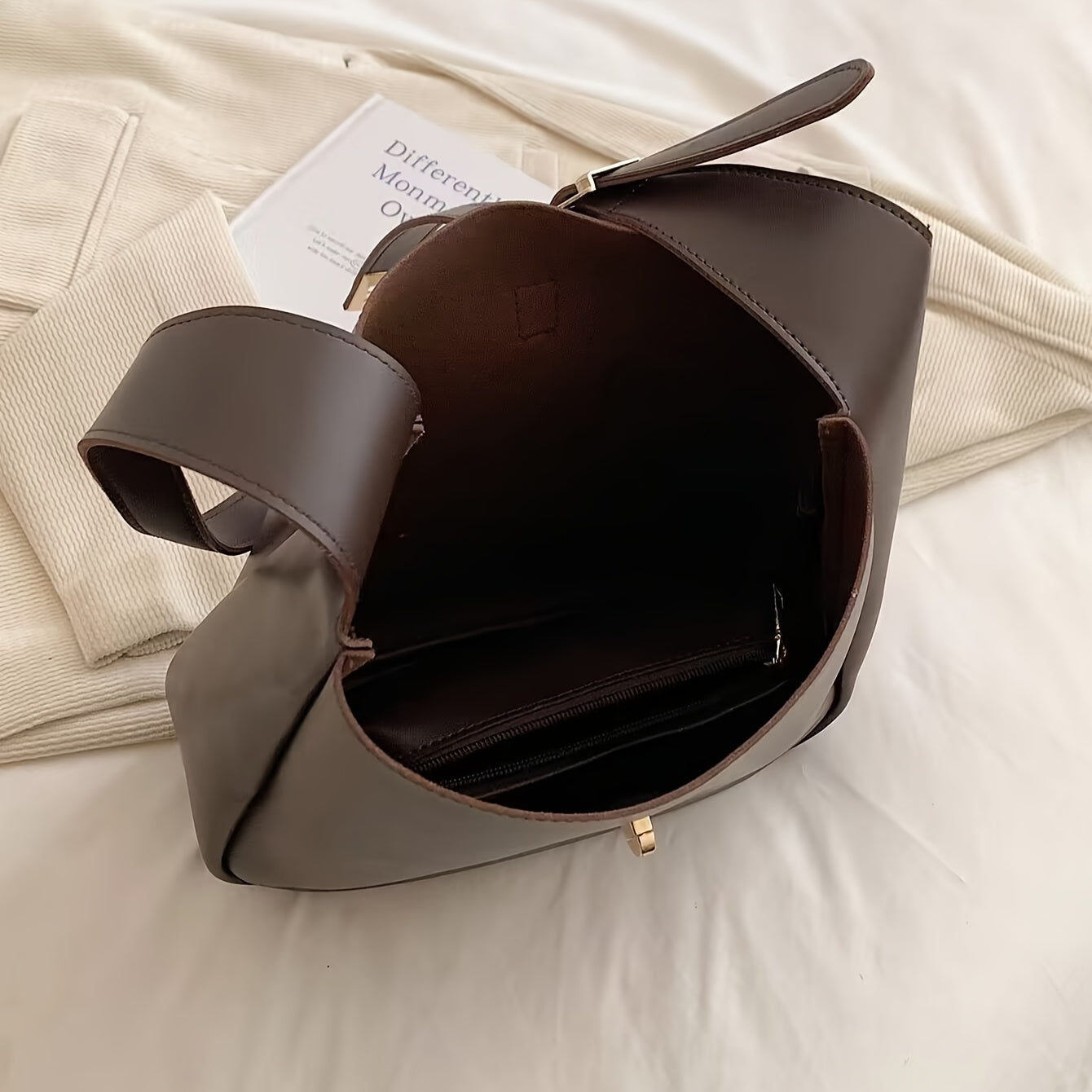 Кошелек из однотонного ПУ с ремешком на запястье в белом хаки кофе