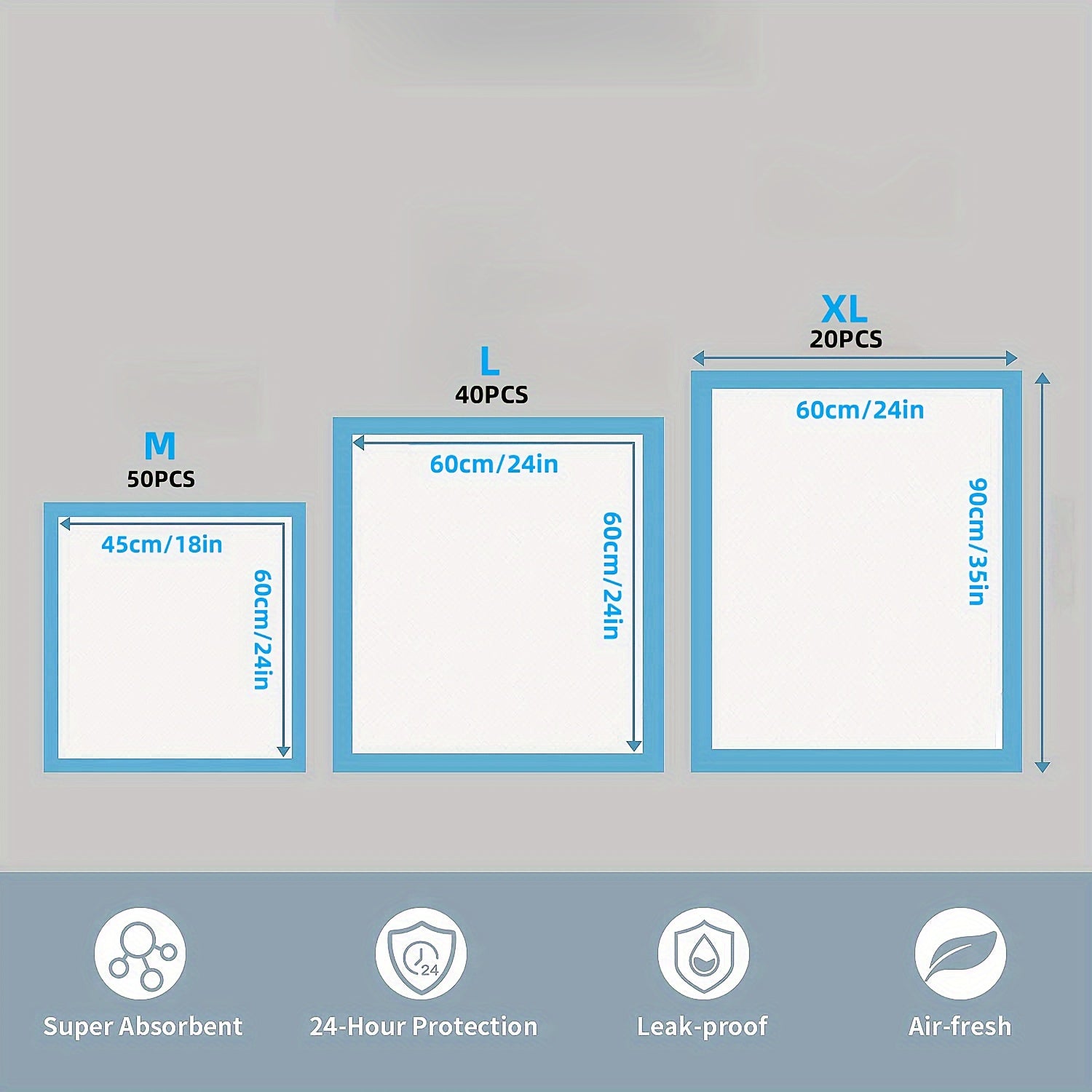 Disposable Pet Training Pads Waterproof Quick-Dry for Dogs and Cats 20-100 Sheets