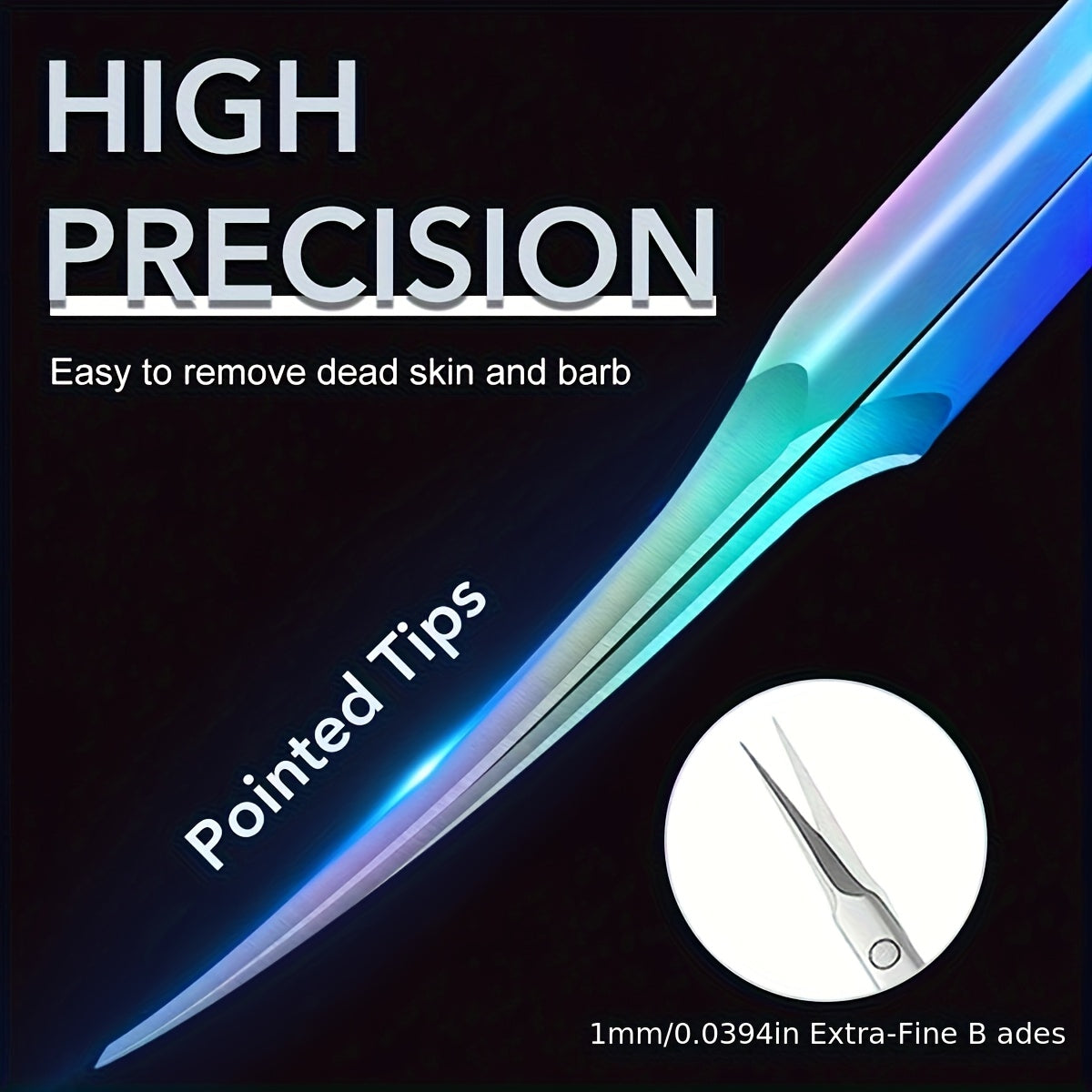 Nail Cuticle Scissors Stainless Steel Dead Skin Remover Manicure Tools