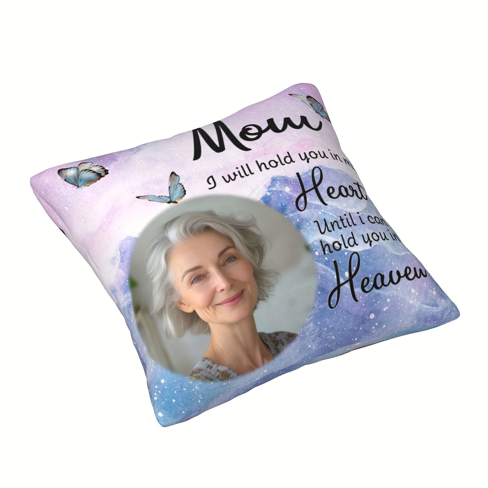 Personalized Heartfelt Photo Pillowcase for Mom with Loving Message 14+ Plush Cover