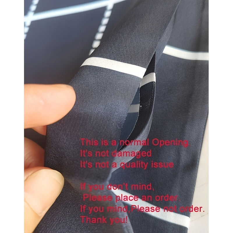 Men's Double Layered Scarf Soft Polyester Fashion Accessory Black