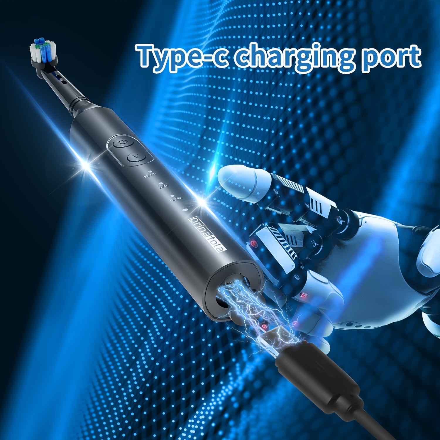 Kattalar uchun elektr tish cho'tkasi, qayta zaryadlanuvchi, aylanadigan, 8 ta boshli, sayohat uchun qadoq