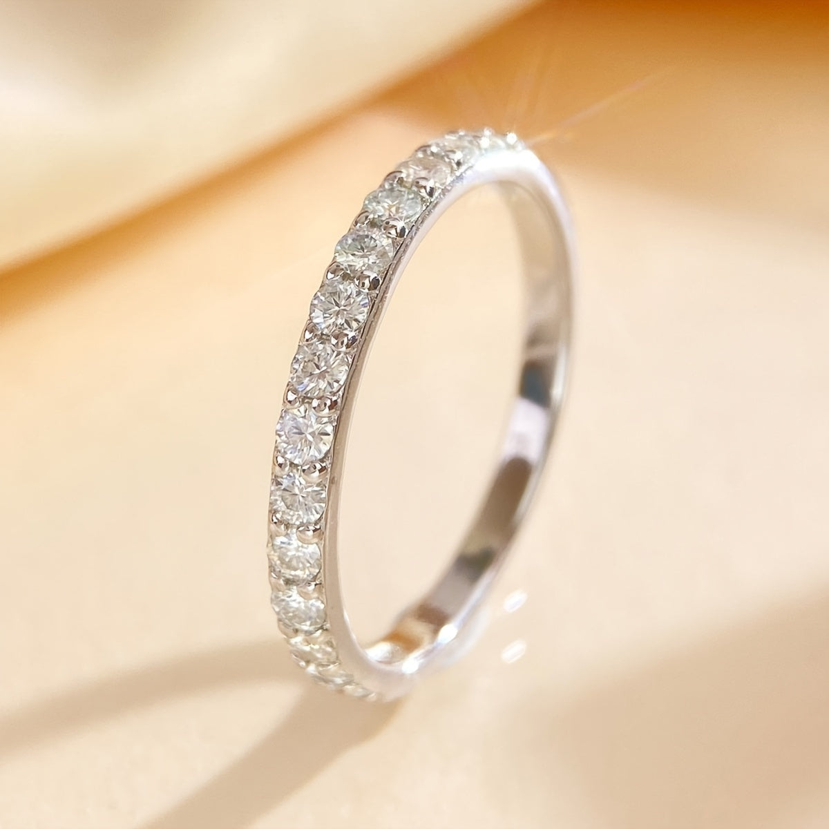 Women's Silver Morganite Ring with Varying Stone Sizes for Weddings and Gifts