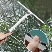 Ko'p funksiyali silikon dush squeegee stendi bilan | 360° aylanuvchi dizayn hammom, yotoqxona, yashash xonasi uchun toza oynalar va oynalarni tozalash | Oson ushlash tutqichi