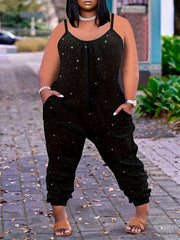 Plus Size Sleeveless Cami Jumpsuit Casual Summer Women's Clothing
