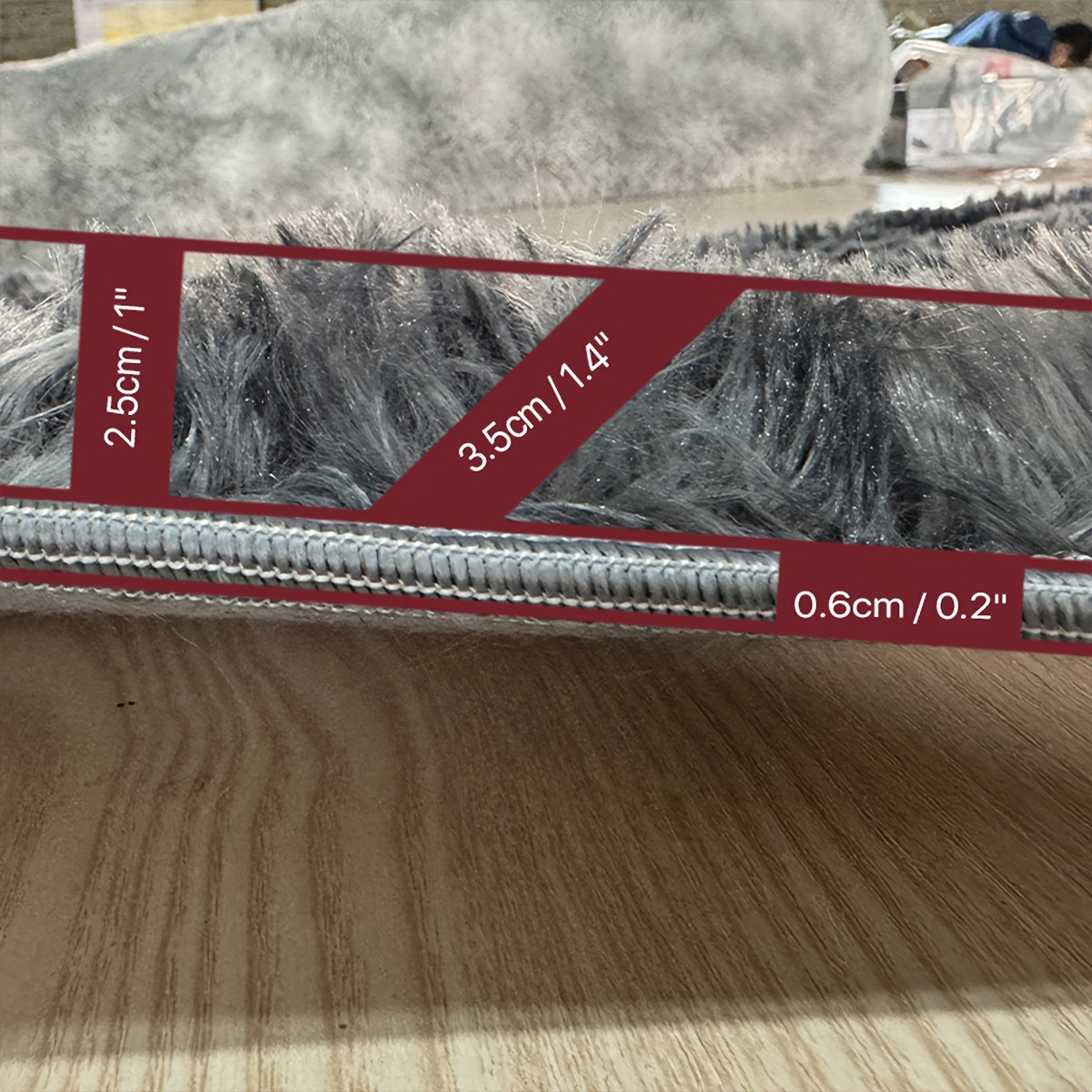 Dark Grey Tie-Dye Plush Area Mat Ultra-Soft Thick Sponge Padding for Living Room Bedroom