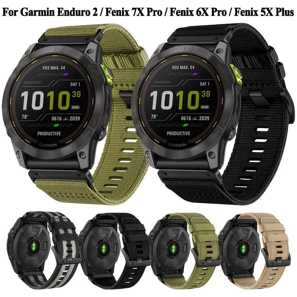 Нейлоновый ремешок для часов Garmin 22 мм 26 мм Быстрая смена Прочный заменитель