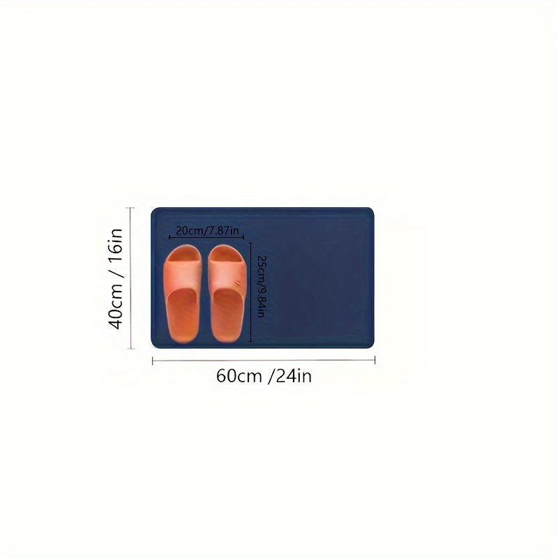 Coral Fleece Bath Mat Non-Slip Absorbent Washable Rug for Bathtub Shower