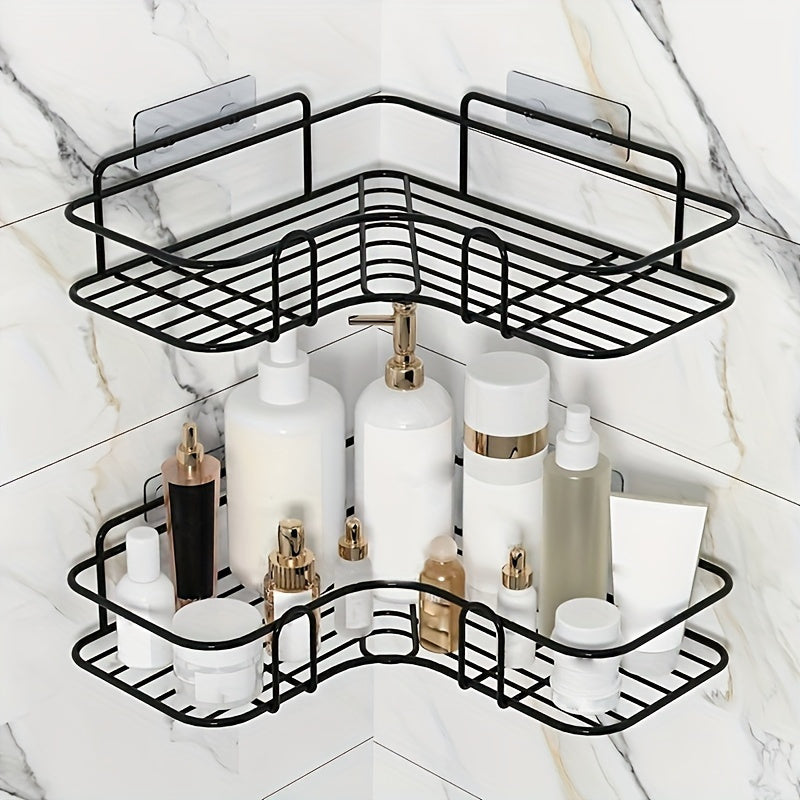 Corner Shower Shelf with Soap Holder and Caddy Basket for Bathroom Storage