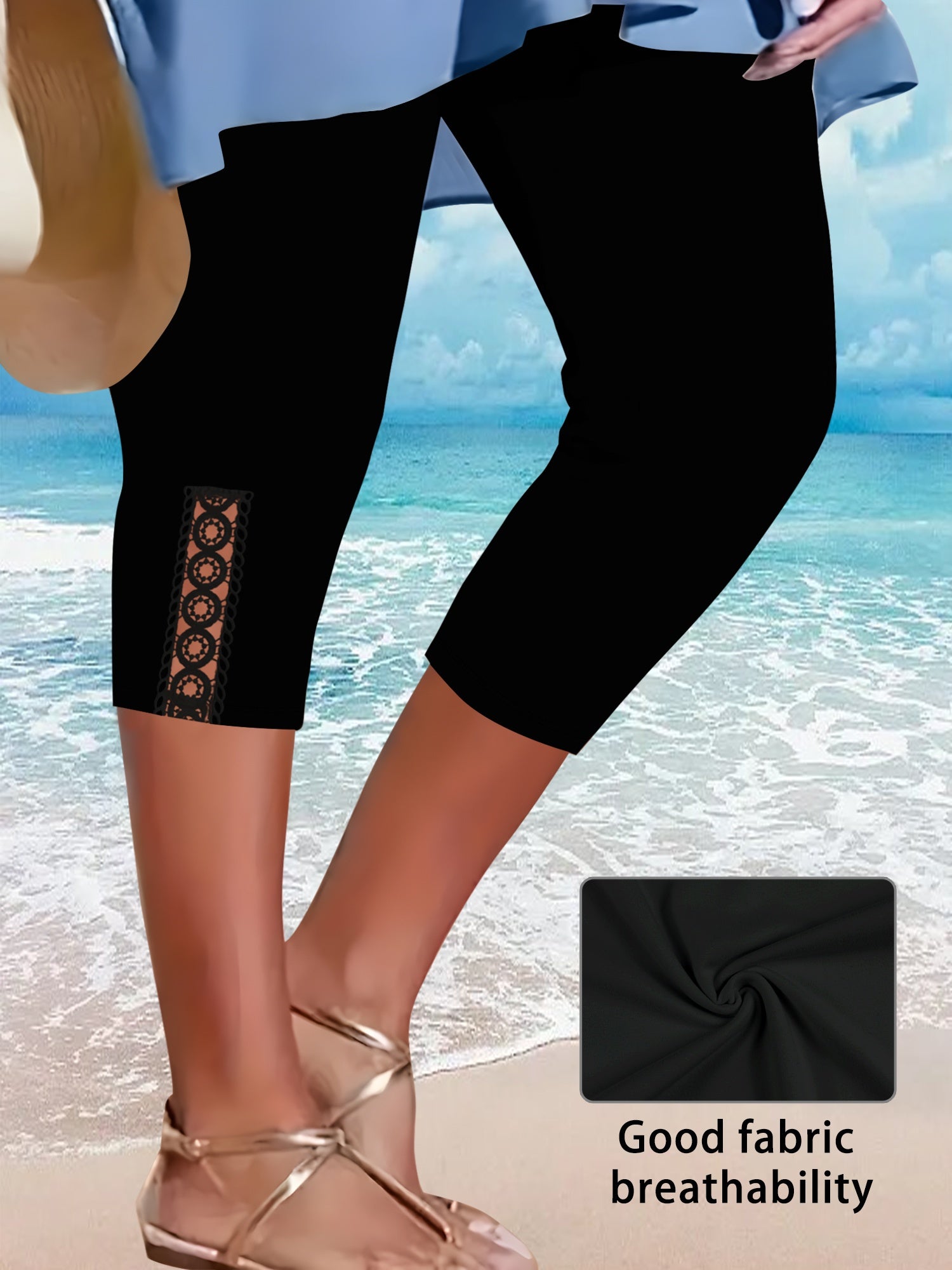 Plus Size Women's High Stretch Crotch Pants For Sports Summer New Arrival