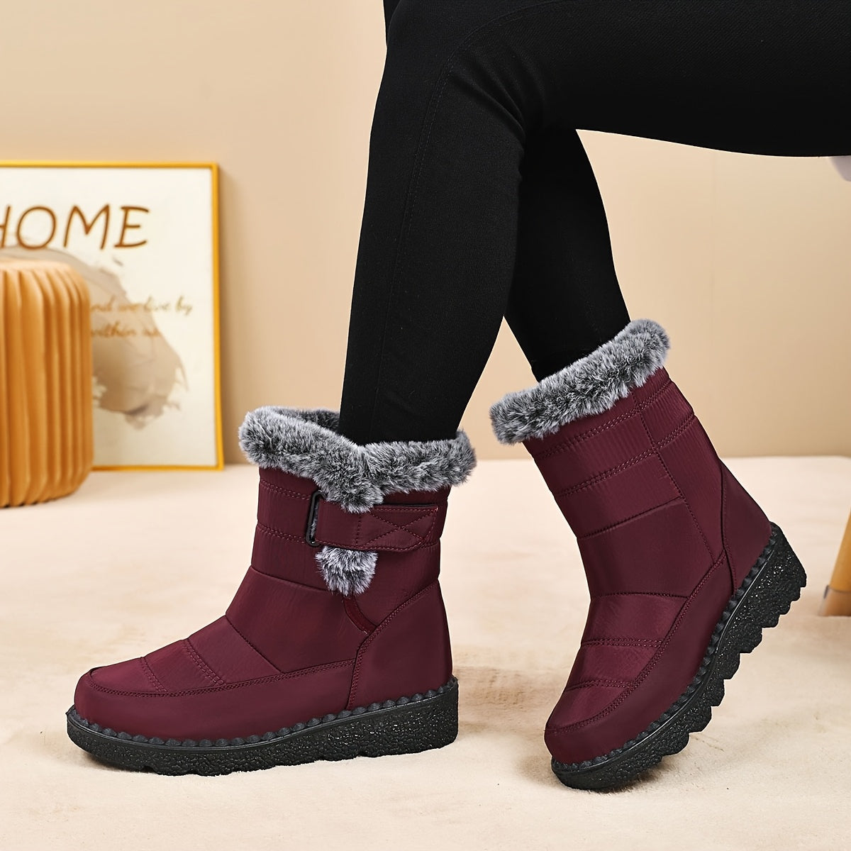 Women's Ankle Boots Fleece-Lined Casual Shoes for All Seasons