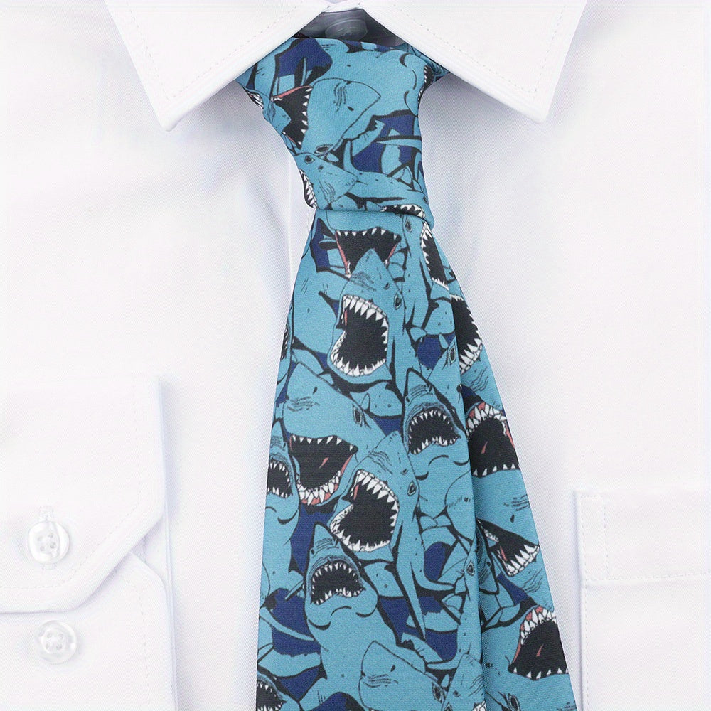 Men's Polyester Tie with Multicolor Modern Novelty Print