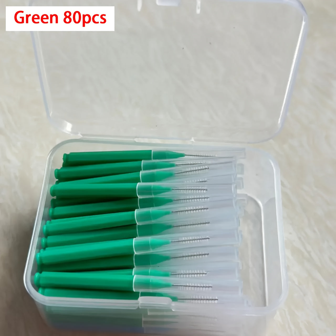 80 dona interdental cho'tkalar tishlarni tozalash uchun mikrotoʻqimalik sochlar bilan tartar olib tashlash