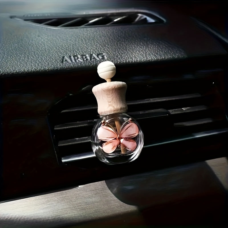 Car Decor Reusable Glass Bottle Essential Oil Diffuser Decorative Empty Bottle