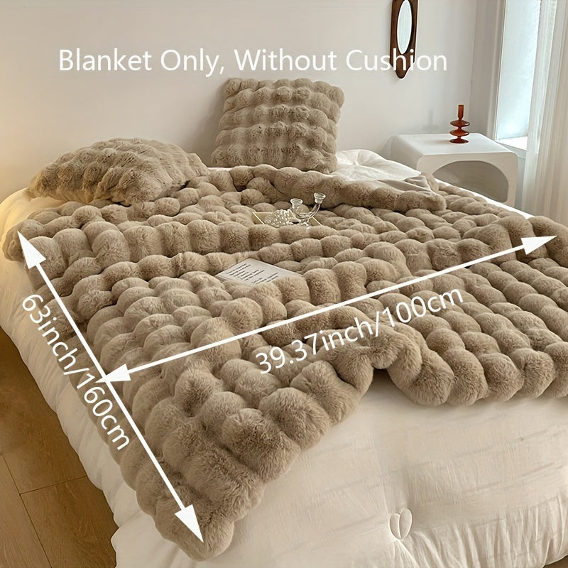 Soft Plush Solid Color Blanket for Couch Bed Travel and Camping