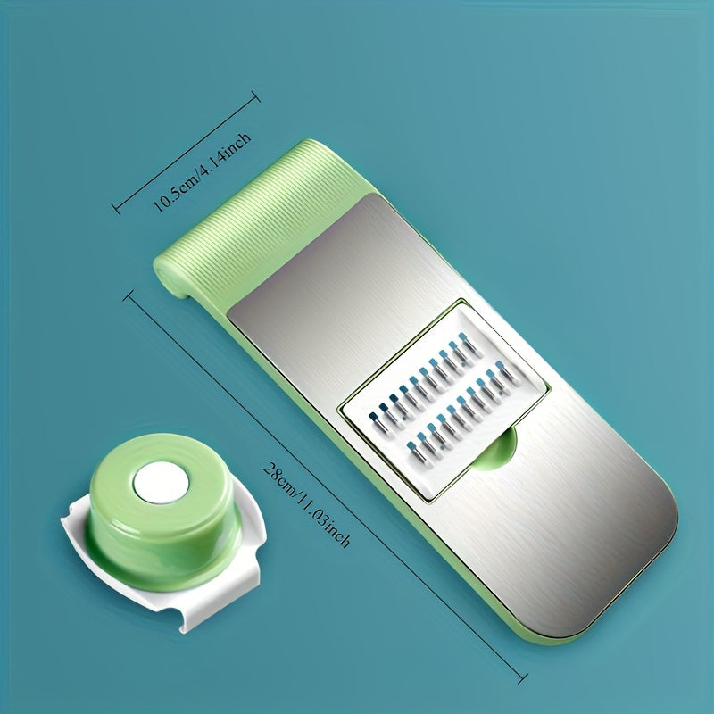 Stainless Steel Vegetable Slicer with 5 Blades for Garlic Cabbage Carrots Potatoes Fruits