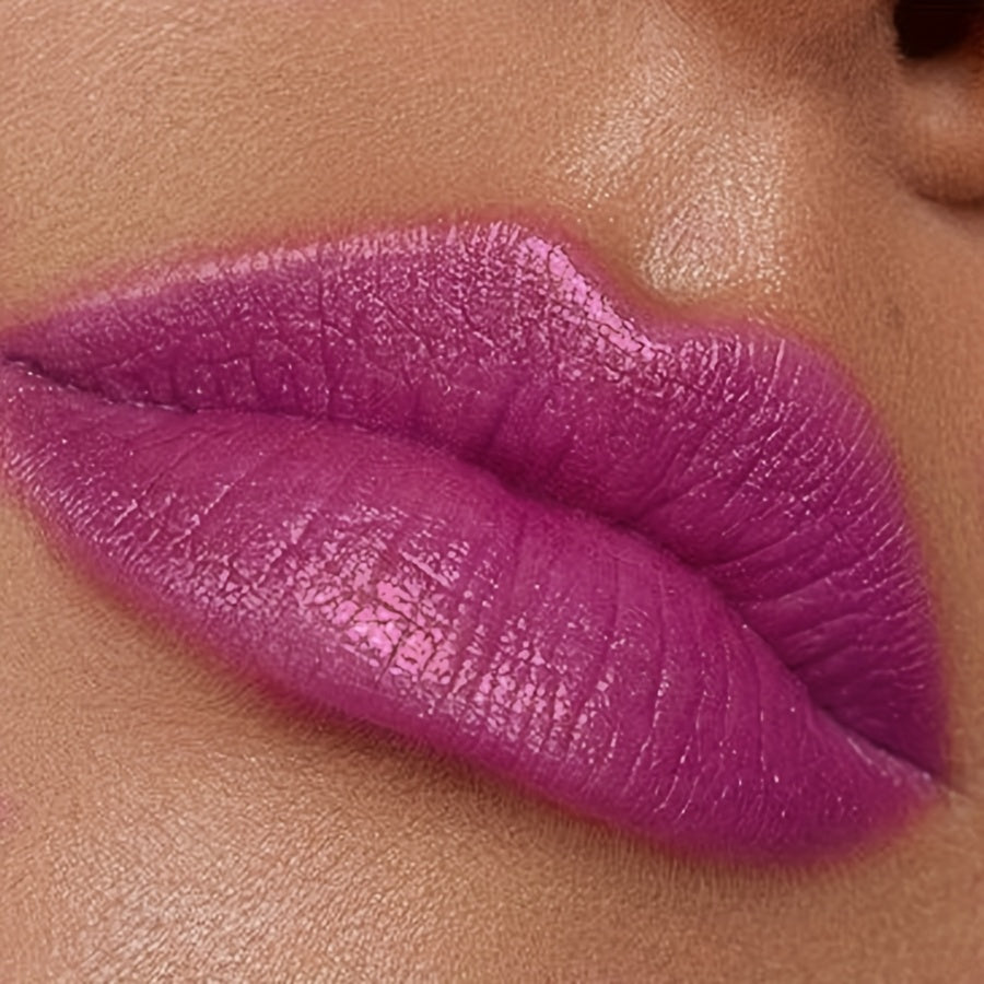 Waterproof Long-Lasting Pearlescent Lipstick for Beginners Pink Shiny