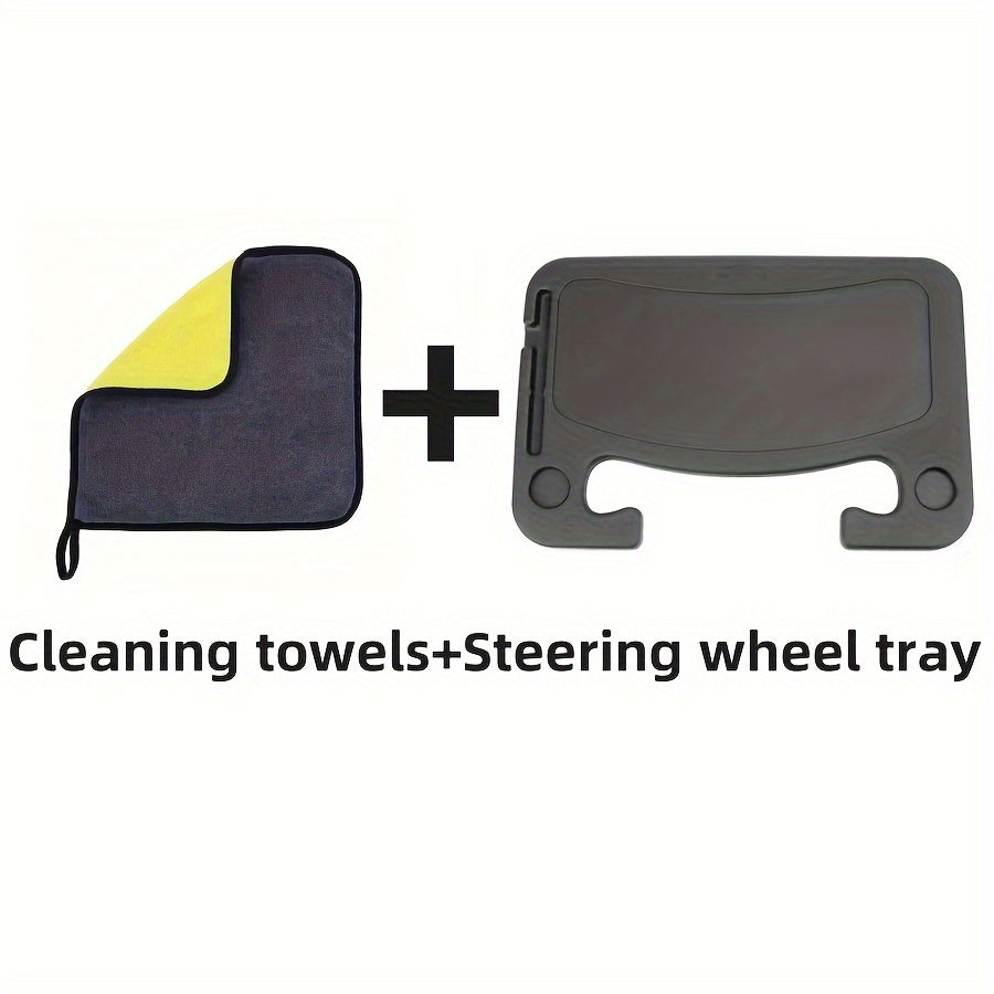 Universal avtomobil boshqaruv g'ildiragi uchun stol, saqlash rack va karta tutuvchi bilan