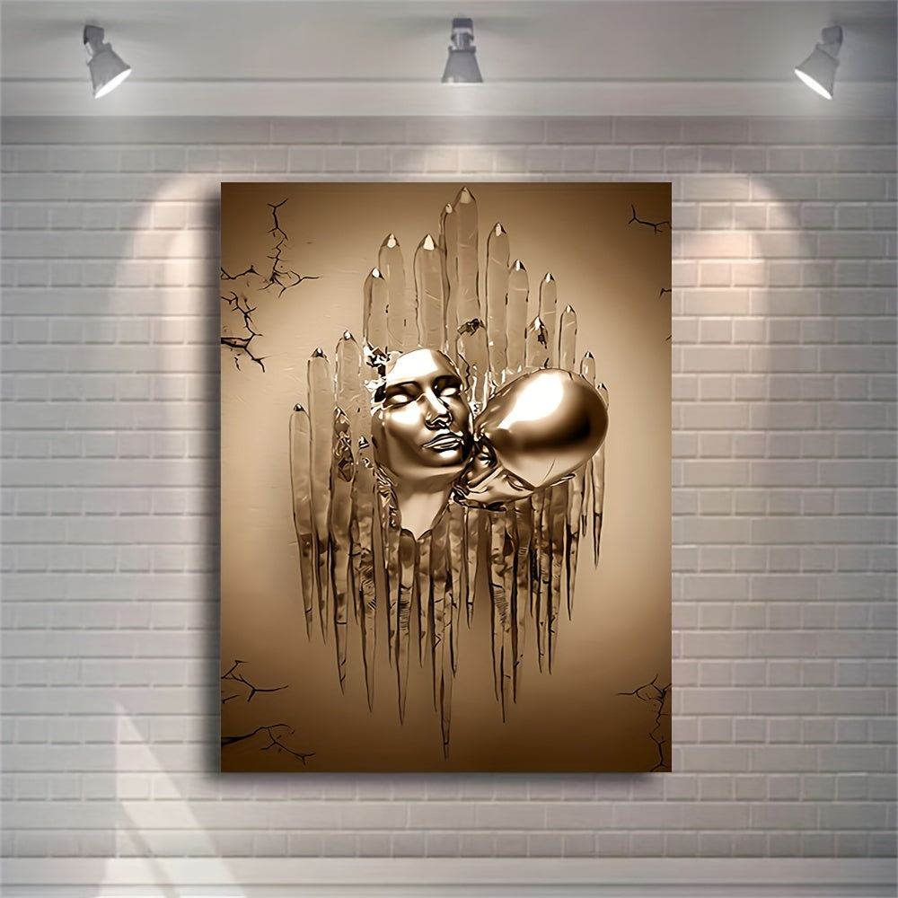 Abstract Canvas Wall Art of Love Couples Kissing 40x60cm or 50x75cm Home Decor