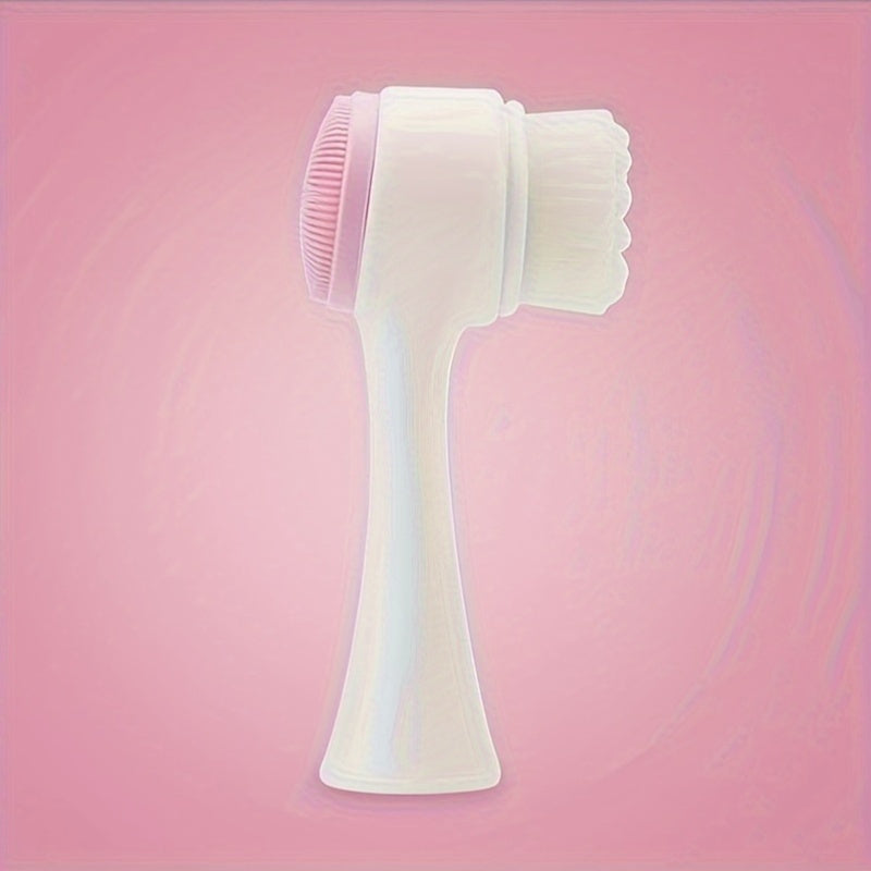 Unisex Silicone Face Cleanser Dual Soft Brushes Exfoliating Massager Fragrance-Free