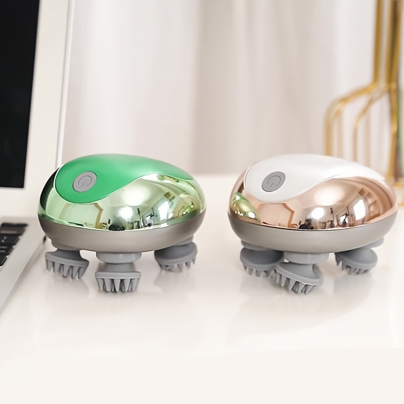 Qayta zaryadlanadigan elektr bosh massajeri, tebranuvchi boshni bo'sashtirish, USB orqali zaryadlash, 500mAh litiy batareyasi, xavfsiz 36V dizayni, kattalar va uy hayvonlari uchun portativ. Ergonomik, USB orqali qayta zaryadlanadigan bosh.