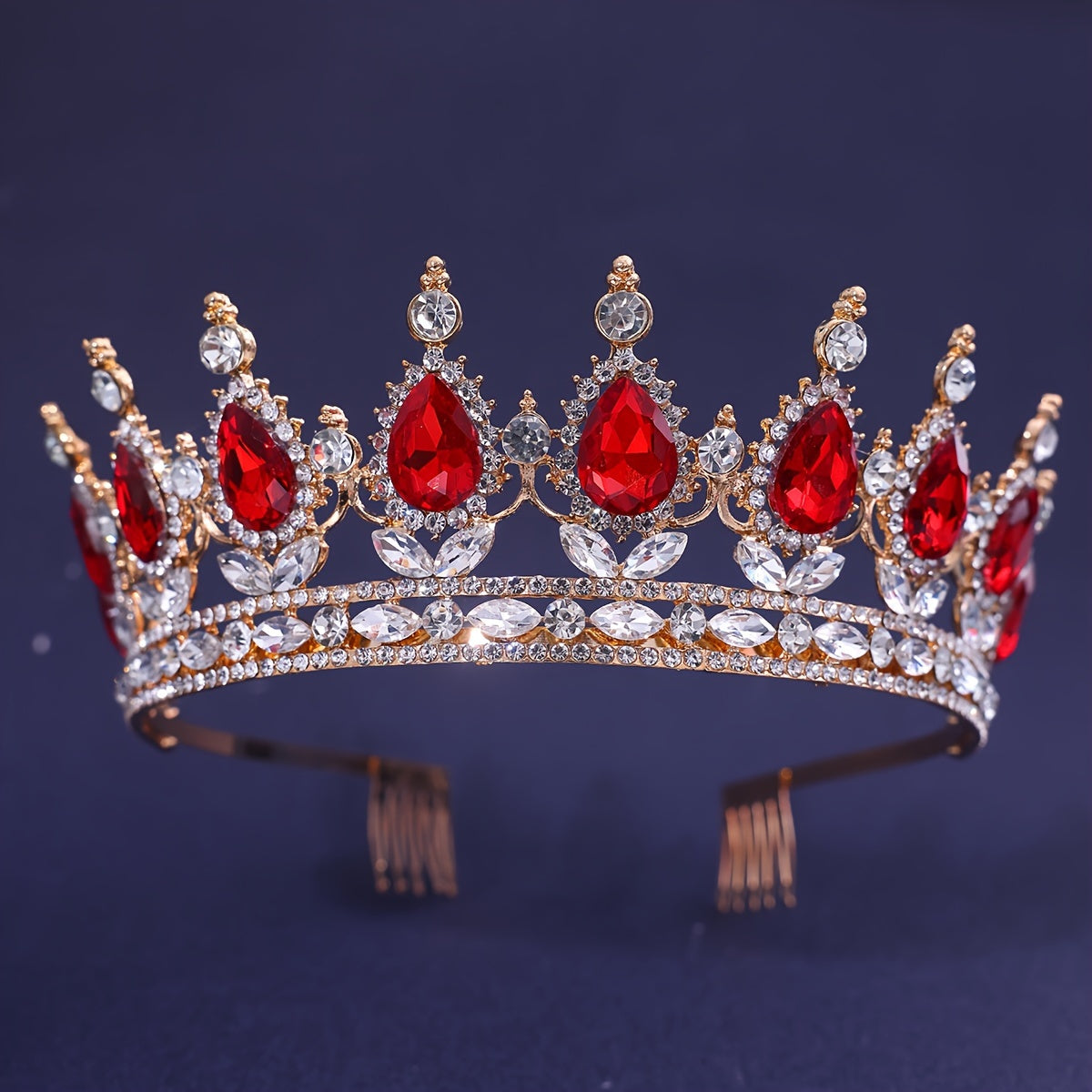 Rhinestone Crown Hair Comb Tiaras for Bridal Wedding Princess Headwear