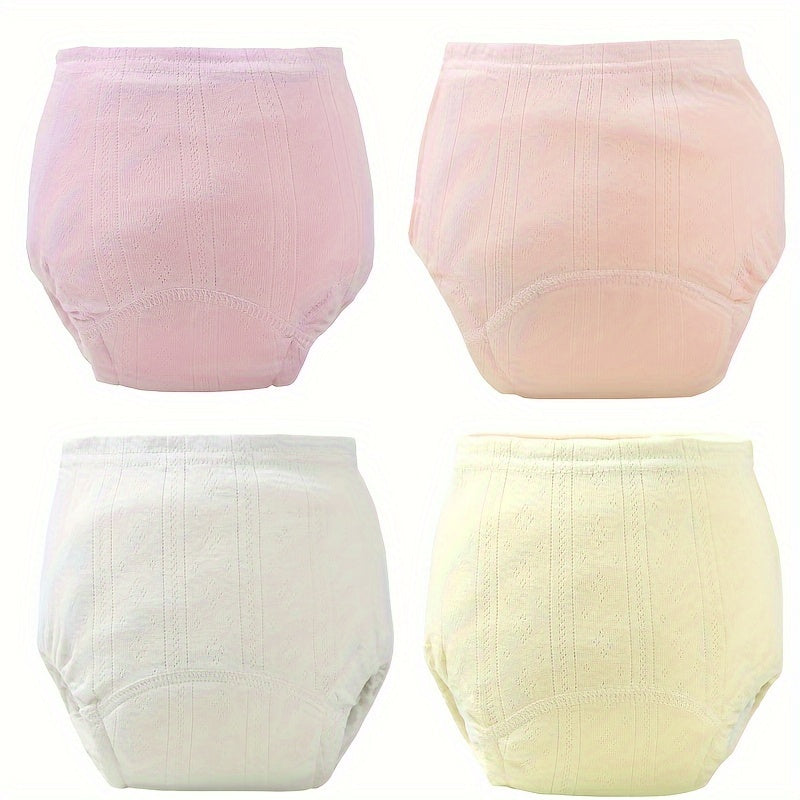 Pack de 4 pantalones de entrenamiento transpirables e impermeables para cubiertas de pañales de tela
