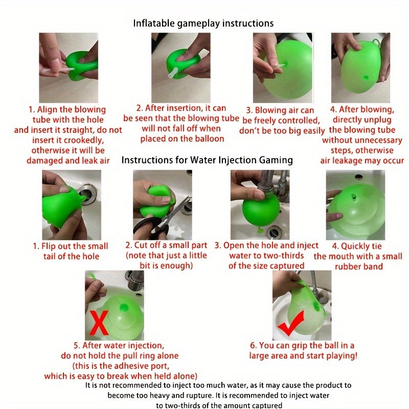 Giant Transparent Bubble Ball Inflatable Toy for Outdoor Play Water Pump Tool Blue 80cm