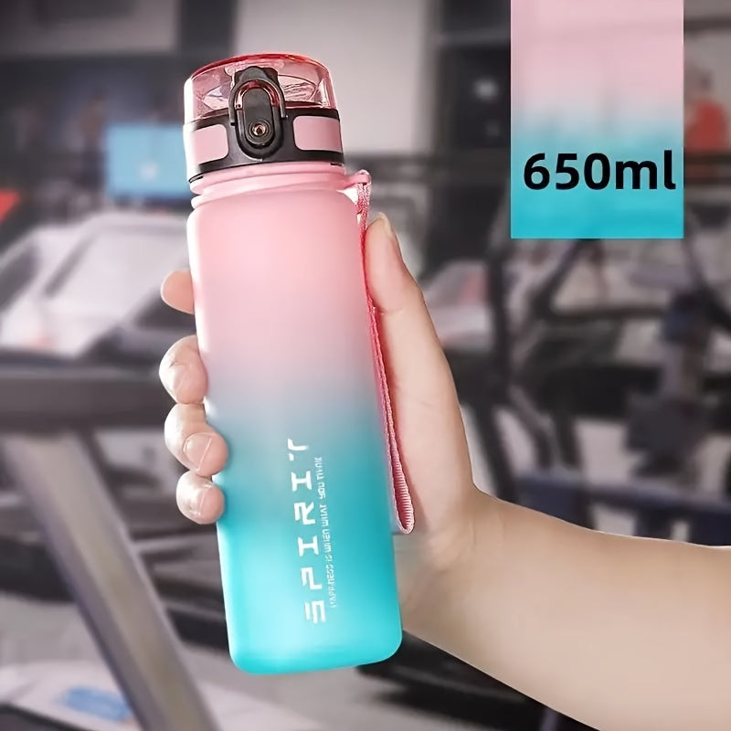Leakproof Water Bottle with Time Marker and Carrying Strap for Teens and Adults