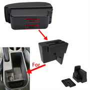 Black ABS Armrest Console Storage Box for Car Center Organizer