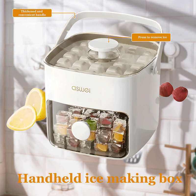 White Portable Ice Maker with Large Capacity for Small Spaces