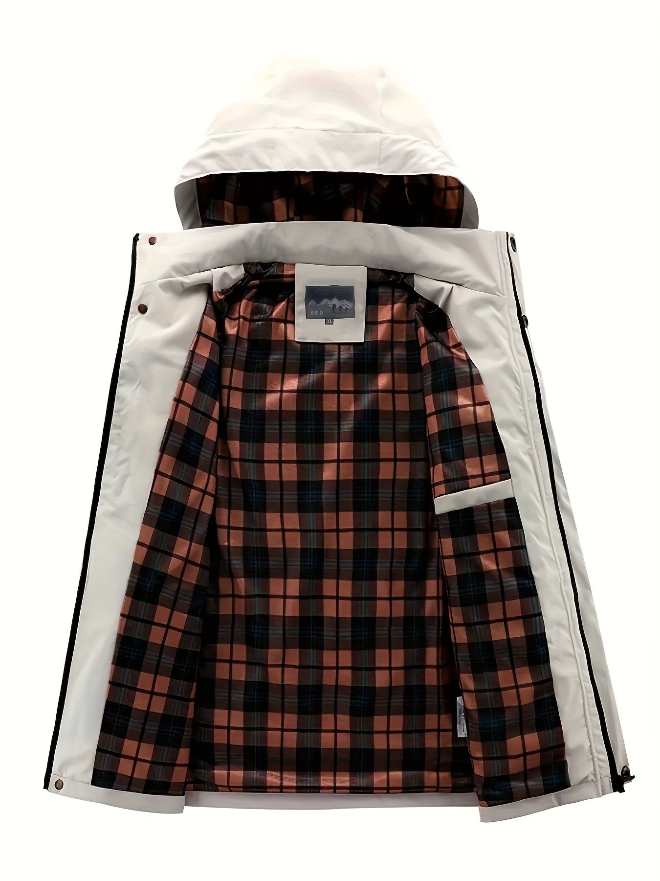 Yoz va kuzda ochiq havoda faoliyatlar uchun bir nechta cho'ntaklari bo'lgan kapuchonli yumshoq qoplama kurtka.