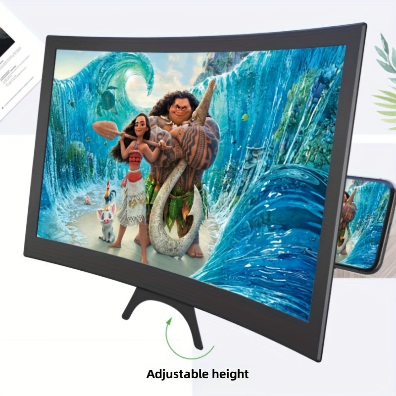 Curved Phone Screen Amplifier with High-Definition Large Screen and Anti-Blue Light Technology