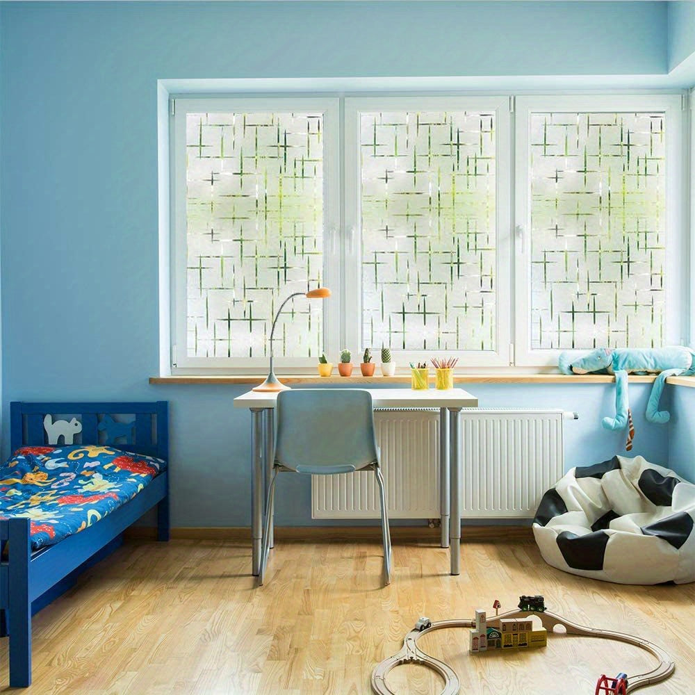 Frosted Privacy Window Film 16mil Electrostatic PVC Glass Tint for Home Bathroom