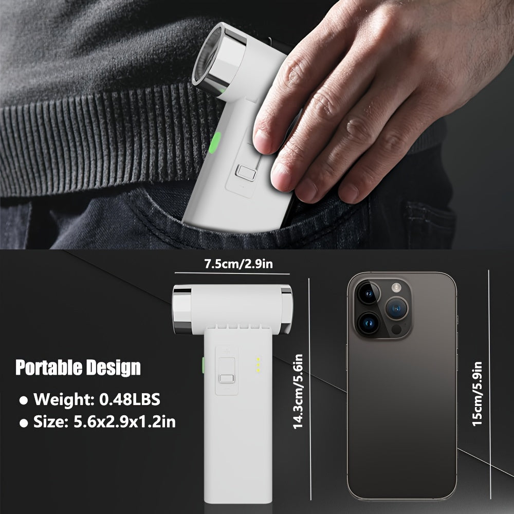 Portable Handheld Turbine Fan with Wireless Operation, High-Speed Dust and Snow Blower